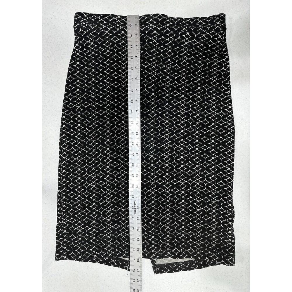 Pencil Skirt Anthropologie Maeve Womens Small Black Slit Tencel Diamond Academia - Picture 7 of 10